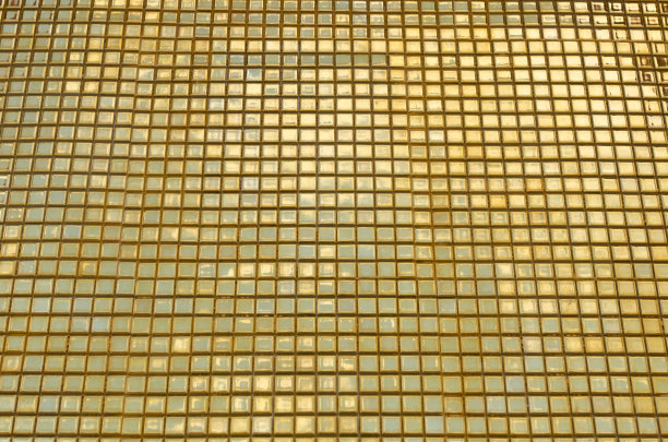 金色马赛克瓷砖背景文本放置图片下载