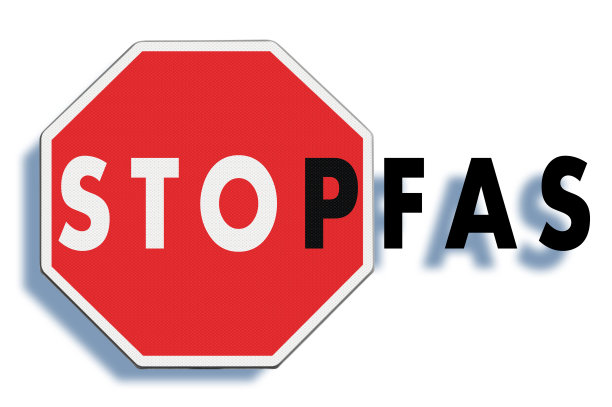 停止在产品和材料中使用危险的全氟辛烷磺酸和多氟烷基物质，因为它们具有增强的防水性能-带有停止道路标志的概念图片下载