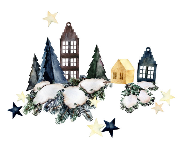 冬天的插图图片下载