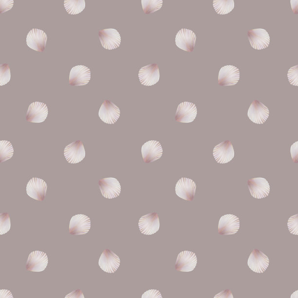 水彩无缝图案与壳。手绘剪纸水下生活对象在一个白色孤立的背景。适合设计师，装饰，明信片，包装纸，剪贴簿，封面，请柬，婚礼设计，海报和纺织品图片下载