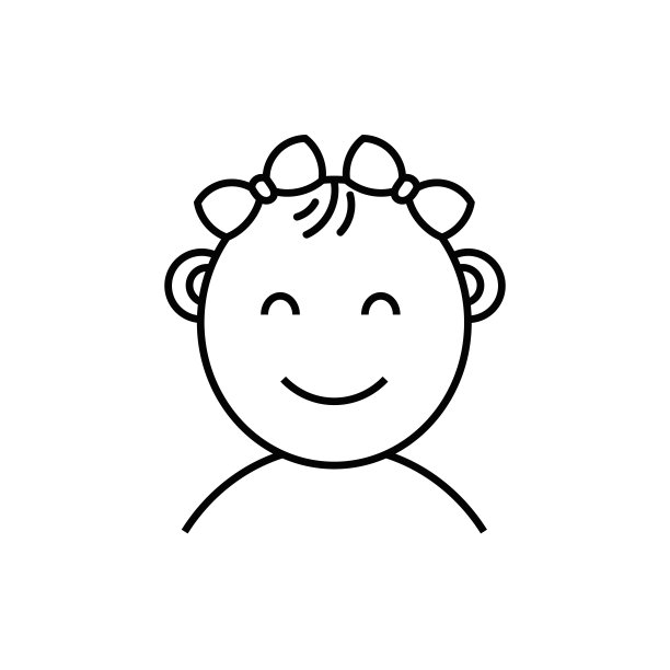宝贝女孩线图标图片下载