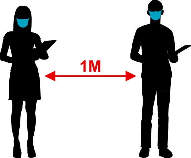 社会距离轮廓图片下载