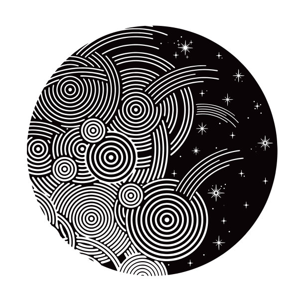 圆形图案和星星图片下载