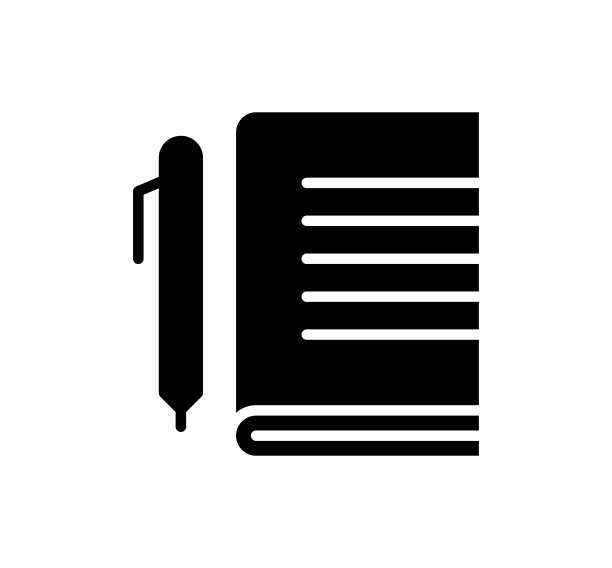 书评黑色填充矢量图标图片下载