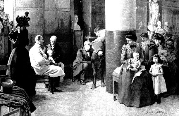 疫苗接种老照片图片下载