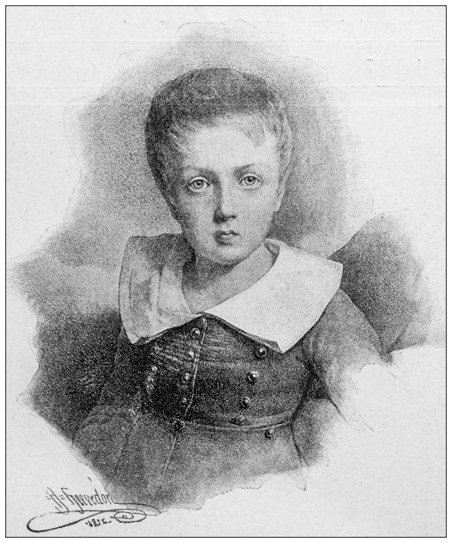 古董照片:亨利·d' orleans，奥梅尔公爵，1825年图片下载