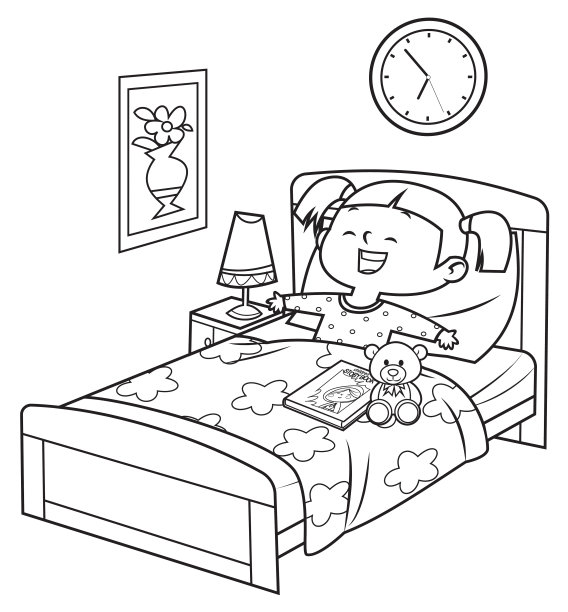 黑与白，清晨醒来的女孩图片下载