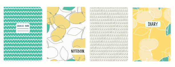 用苹果、豌豆、手绘网格线覆盖矢量模板。封头隔离，可更换图片下载