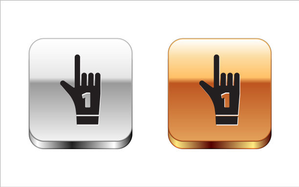 黑色一号，一只带手指的扇形手套图片下载