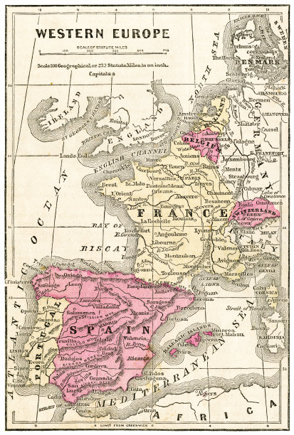 西欧地图1871年图片下载