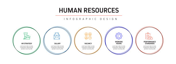 人力资源信息图表模板，元素和图标。简单的矢量信息图设计图片下载