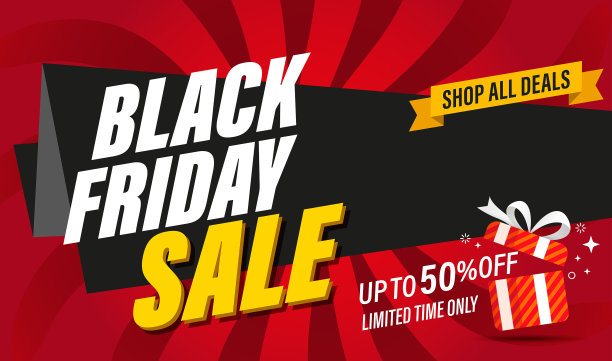 黑色星期五促销横幅布局设计图片下载