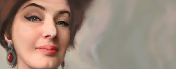 中年妇女的风景肖像图片下载