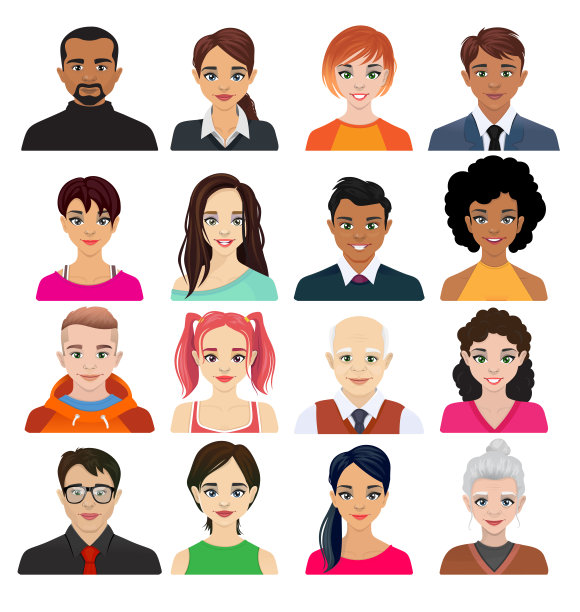 卡通人物头像图标Se图片下载