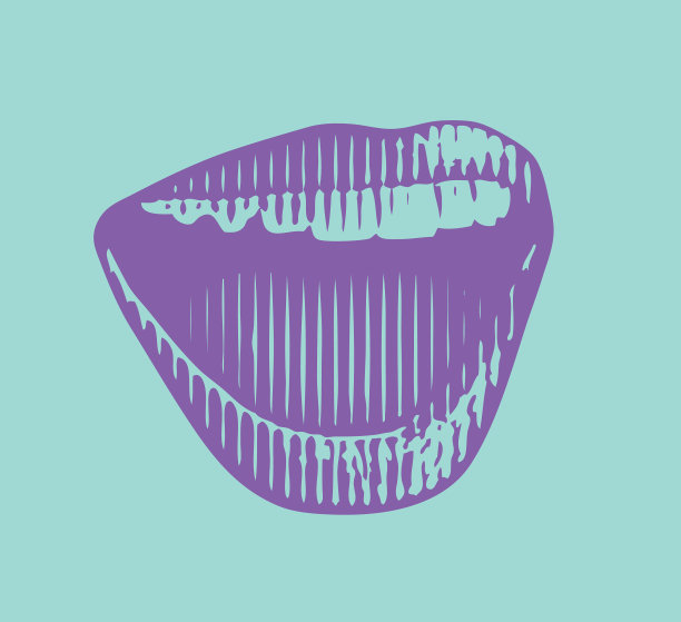 女人的嘴笑着，笑着，唱着图片下载