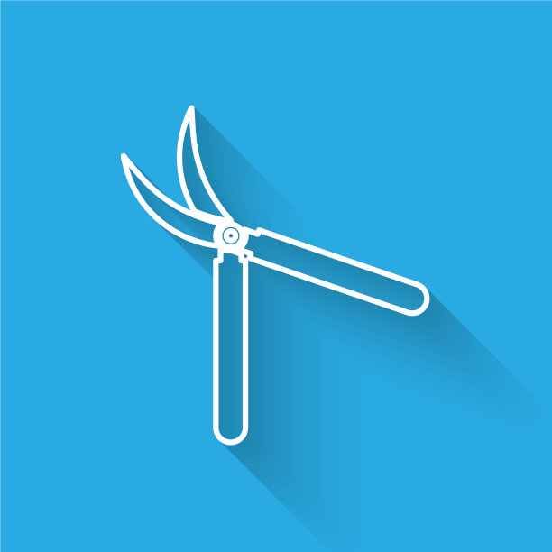 白线园艺手工剪刀图片下载