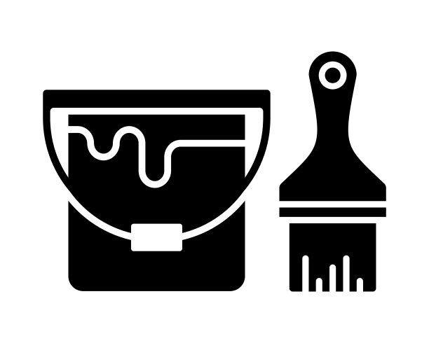 绘制黑线和填充矢量图标图片下载