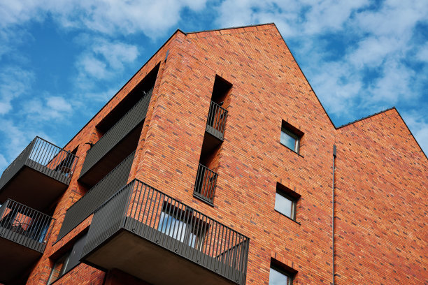 波兰格但斯克的现代住宅区。生活住宅立面图片下载