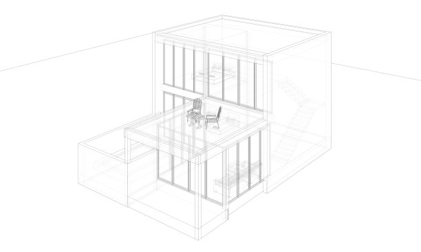 住宅项目的三维插图图片下载