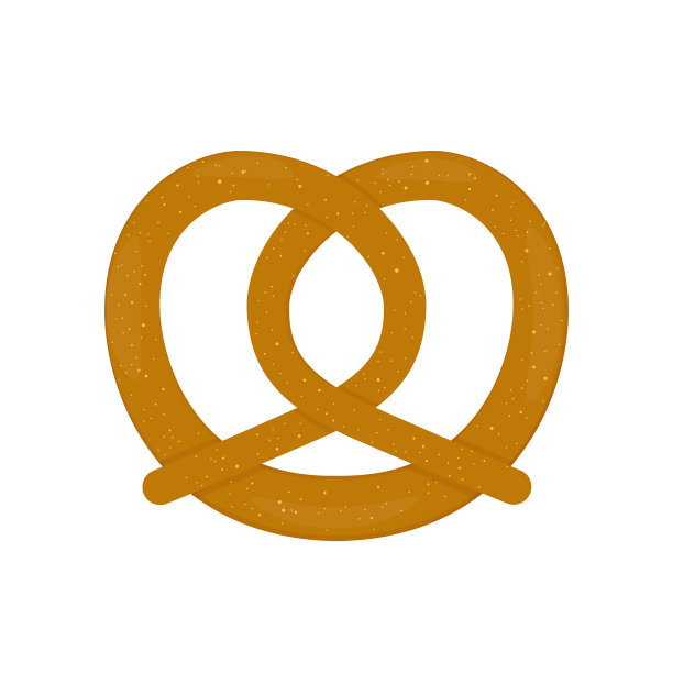 传统的巴伐利亚椒盐卷饼，白色的图片下载