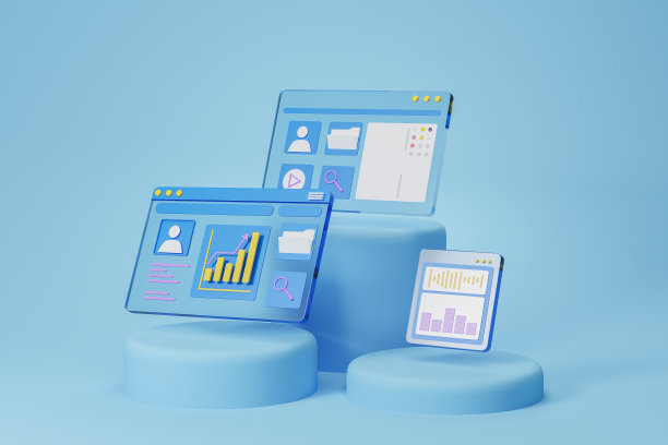 网络屏幕与业务分析和图表在讲台上，财务图表图片下载