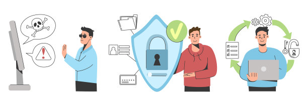 网络安全，防止计算机病毒或恶意软件图片下载