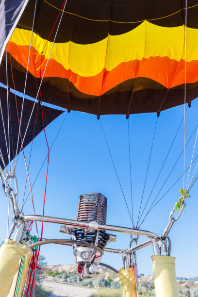在热气球中的燃气燃烧器图片下载