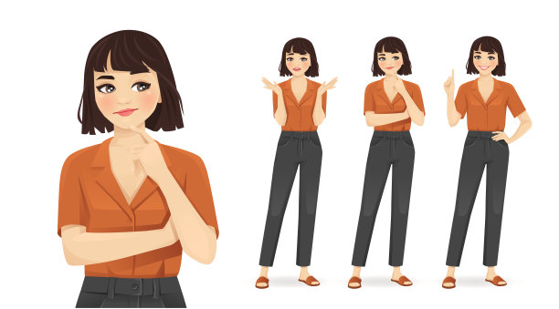 女人思考着创造想法图片下载