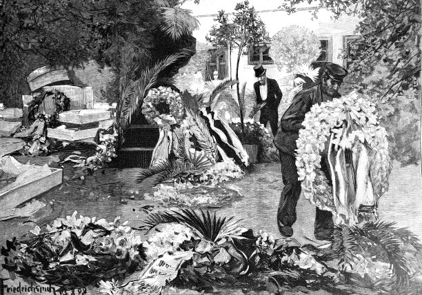 奥托·冯·俾斯麦，为他的葬礼献上花圈图片下载