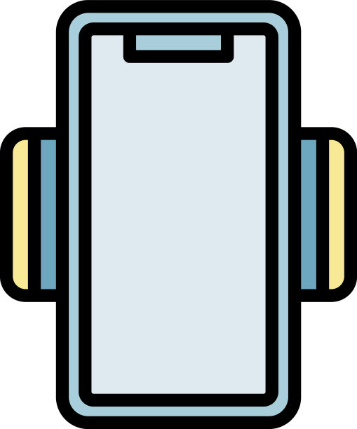 塑料手机支架图标颜色轮廓图片下载