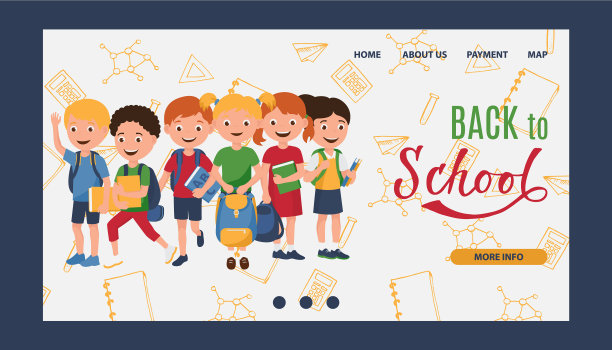 孩子回到学校学习教育图片下载