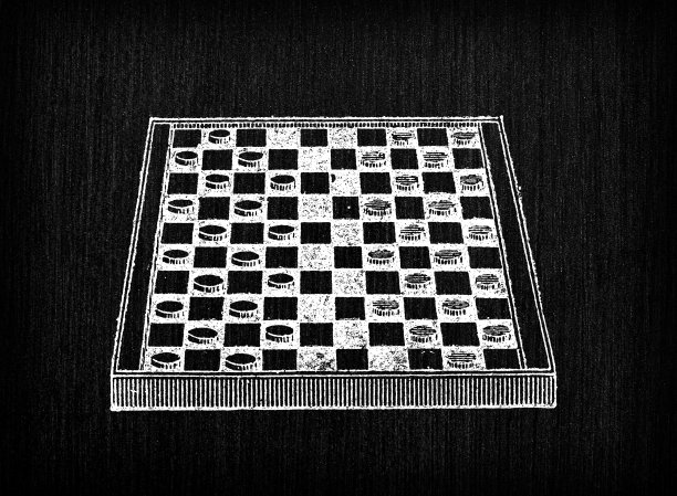 古董旧法国版画插图:跳棋跳棋图片下载