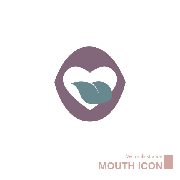 矢量绘制的嘴。图片下载