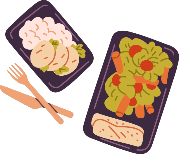 塑料饭盒中的健康食品素食图片下载