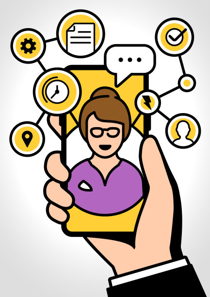 商业女性与同事在智能手机上的团队合作图片下载