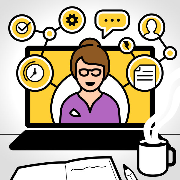 年轻女子团队与同事在笔记本电脑图片下载