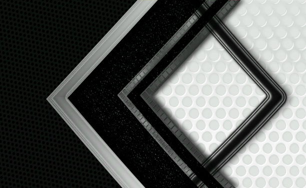 抽象的黑色和灰色阴影金属背景箭头，孔和带。图片下载