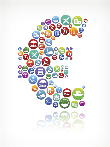 欧洲度假度假设施矢量按钮模式图片下载