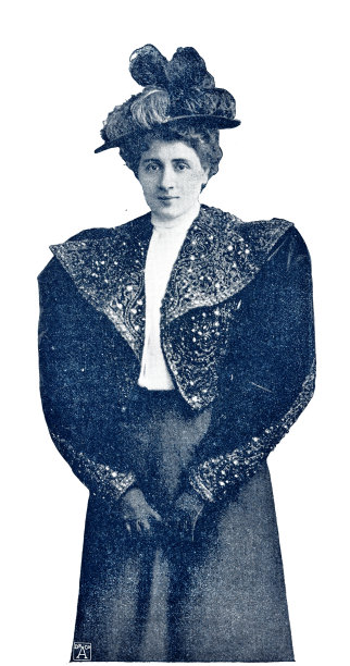 时装模特呈现布裙与刺绣短上衣图片下载