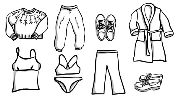 衣服收藏留在家里矩形图片下载