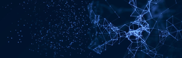 大数据流。信息技术背景。由线和点组成的动态波背景。3 d图片下载