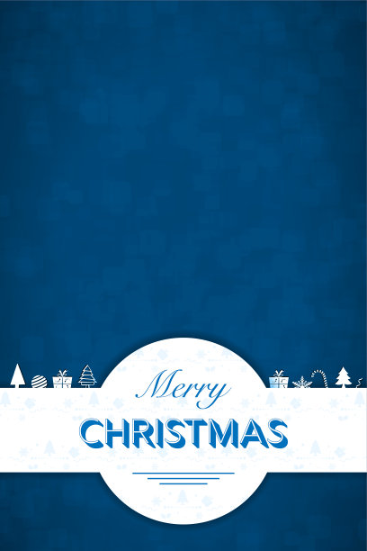 白色的小圣诞饰品像糖果手杖，礼盒和雪花在黑暗的午夜蓝色垂直圣诞节节日向量的文本信息圣诞快乐的背景图片下载