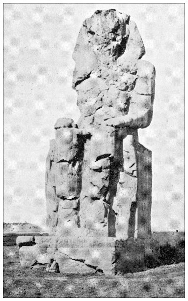 埃及古董旅行照片：门农巨像图片下载