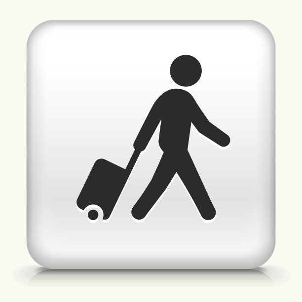 带着行李箱图标的男人图片下载