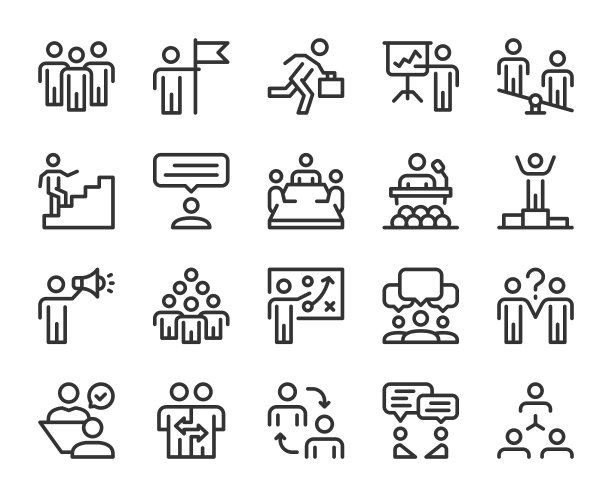 商业人士-线图标图片下载