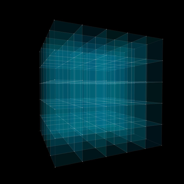 3D形状的透明玻璃面板。图片下载