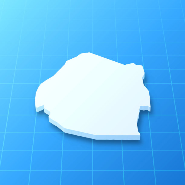 斯瓦蒂尼3D地图上的蓝色背景图片下载
