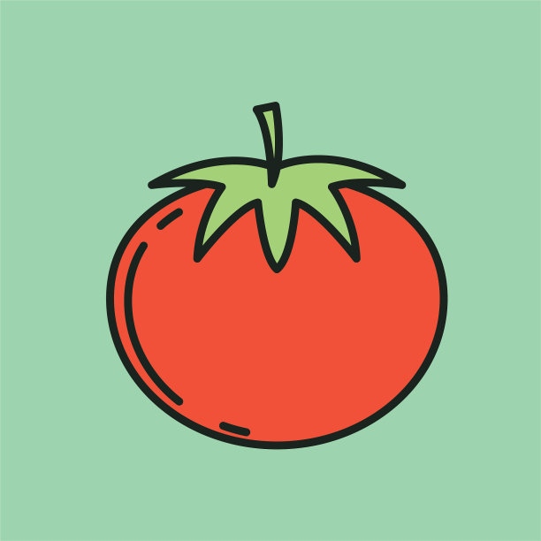 番茄农业和耕作细线图标图片下载