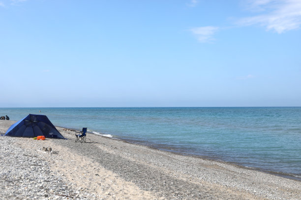 在角农场省立公园的夏季露营图片下载