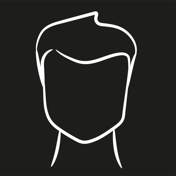 男性面部线条艺术图片下载